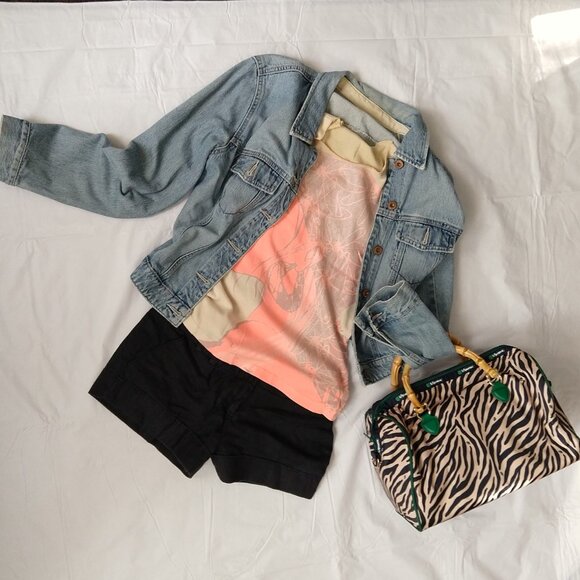 Vintage Custo Barcelona Top, Circa Early 2000s, Size 2, Unique Graphic Print - Picture 1 of 6